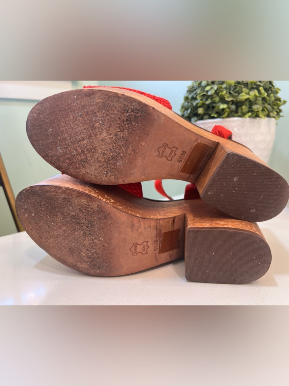 Tory Burch Camilla Platform Clog Sandal in Red - Picture 5 of 6